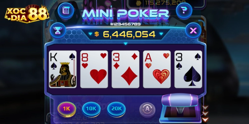 Giới Thiệu Mini Poker – Chơi Đơn Giản, Trúng Cực Khủng Mini Poker là gì?